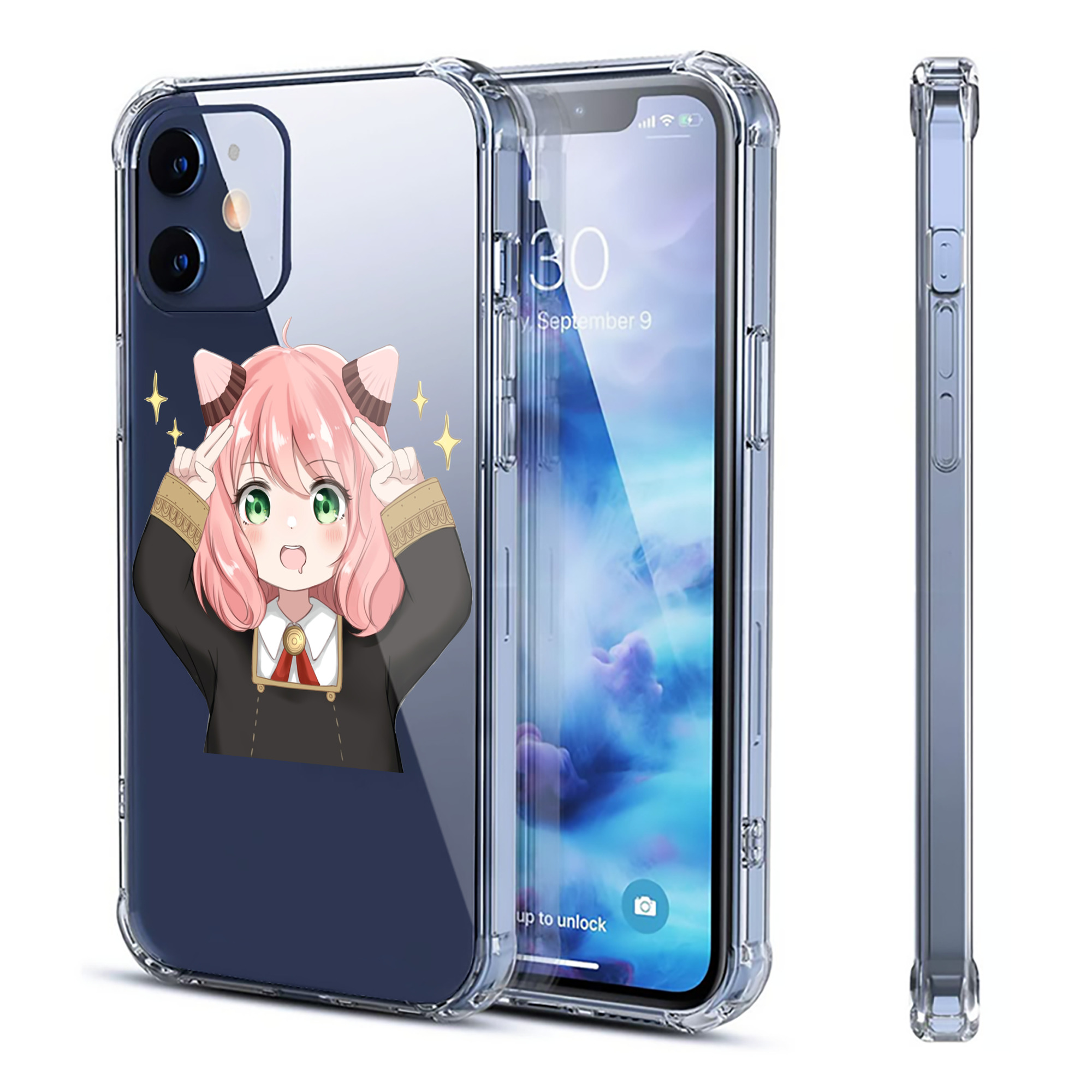 （画像用） SPY×FAMILY间谍家家酒 【iPhone 12シリーズ対応】透明スマホケース（クリアソフトケース）